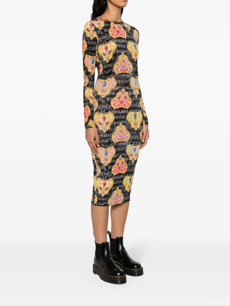 Cheap Jeans bodycon midi Women Couture Couture Versace dress 0712